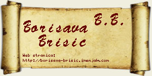 Borisava Brisić vizit kartica